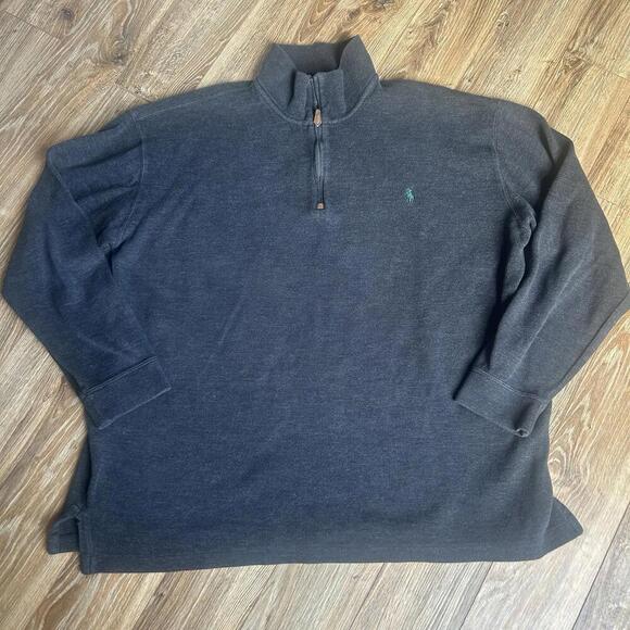 Polo Ralph Lauren 1/4 Zip Pullover Men’s 2XLT Gray Cotton - Picture 4 of 8